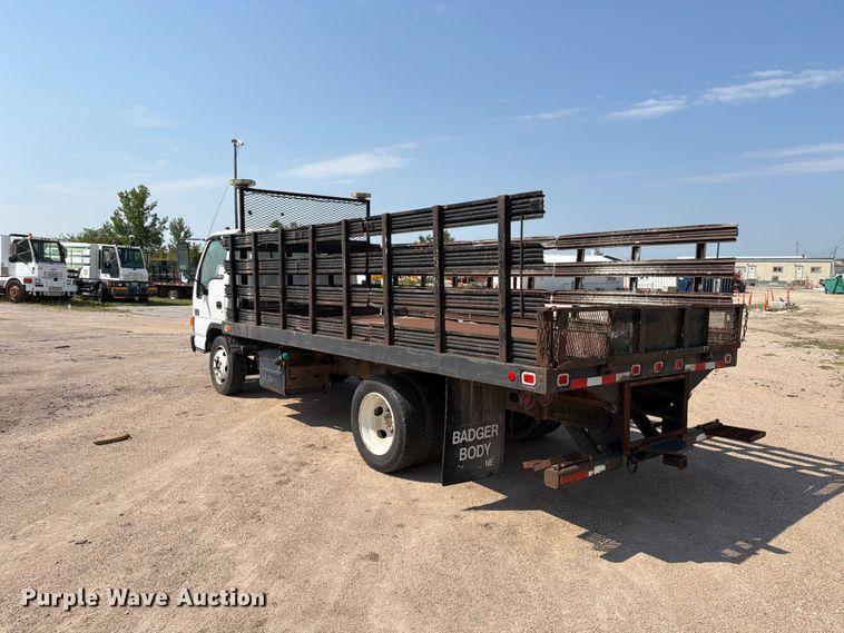image for item FP3008 2001 GMC W5500 flatbed truck