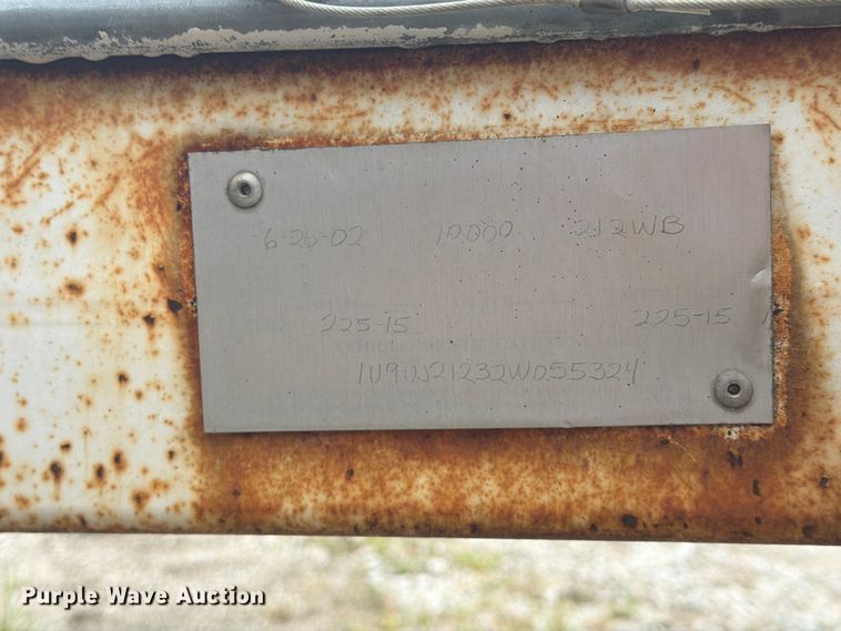 image for item FP4005 2002 Ullhaul utility trailer