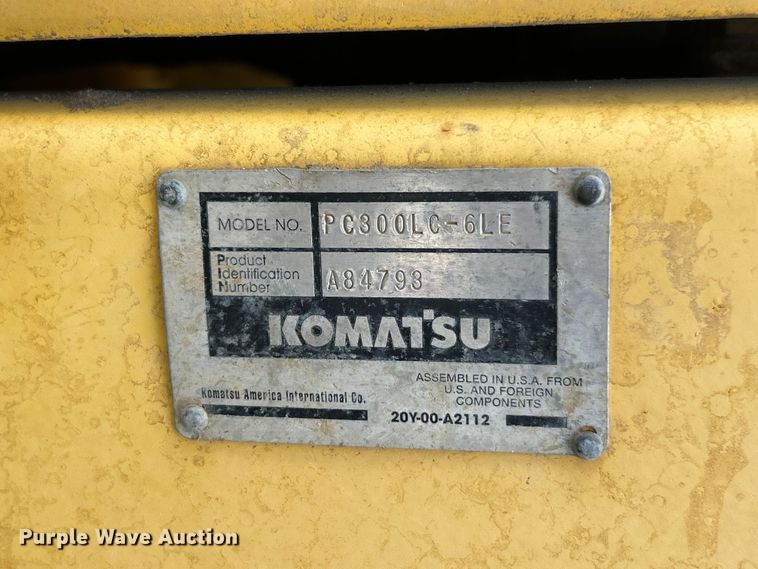 image for item FT6082 2002 Komatsu PC300LC-6LE excavator