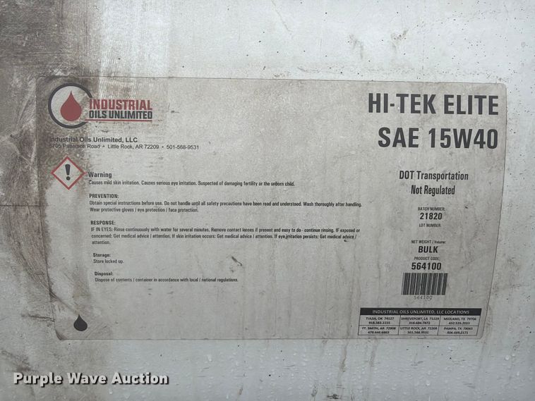 image for item FU1027 (2) Industrial Oils Unlimited 424 oil distribution tanks