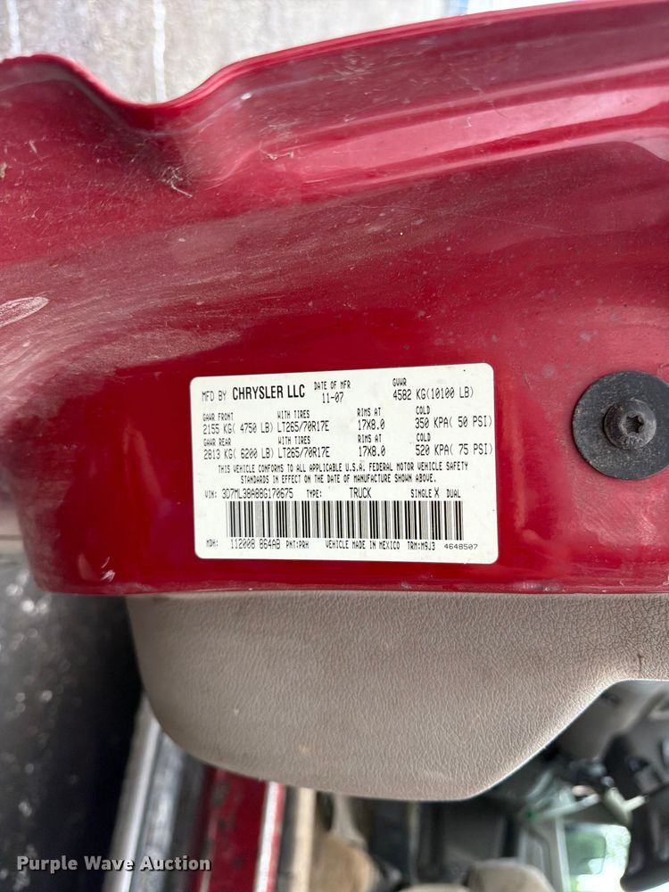 image for item FU4528 2008 Dodge Ram 3500 Ext. Cab pickup truck