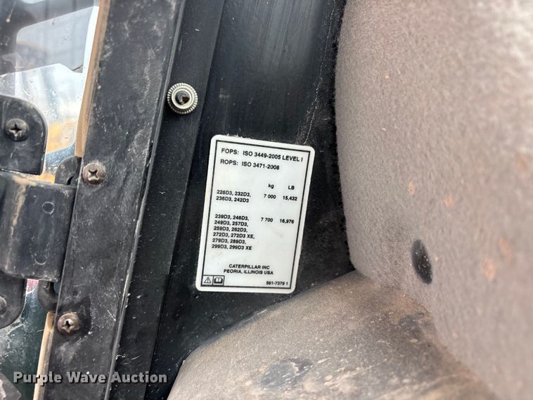 image for item JM9489 2023 Caterpillar 259D3 tracked skid steer loader