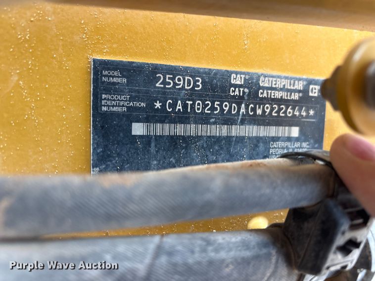 image for item JM9489 2023 Caterpillar 259D3 tracked skid steer loader