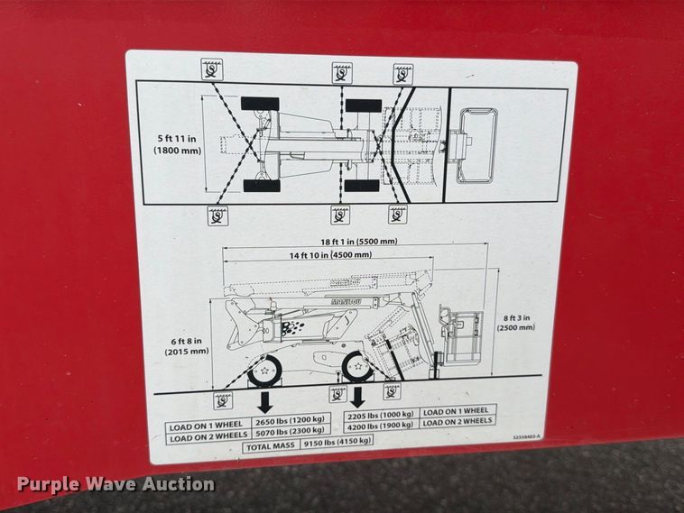 image for item MZ9769 2018 Manitou Man Go 33 boom lift