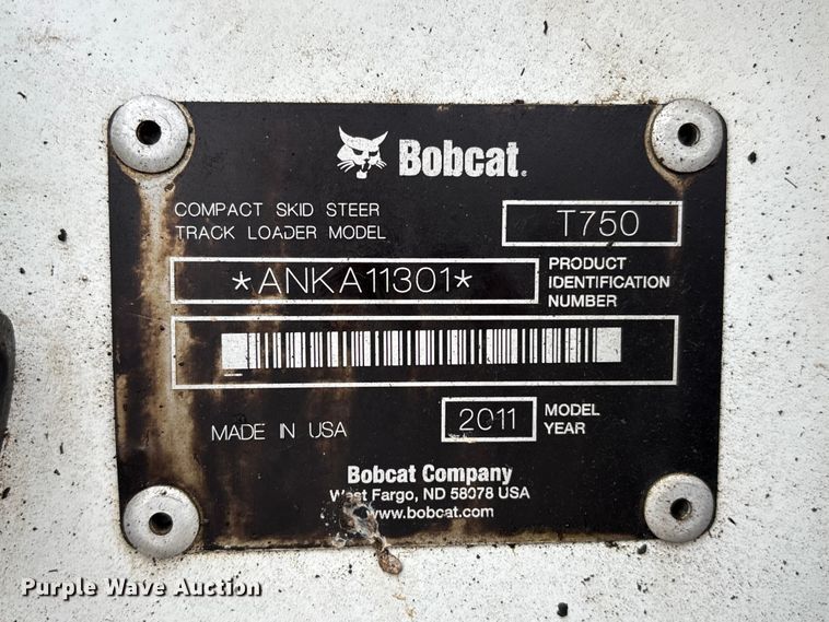 image for item NM9891 2011 Bobcat T750 tracked skid steer loader