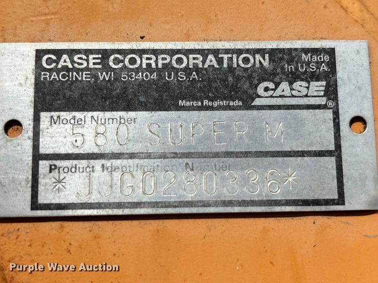 image for item NM9901 2001 Case 580 Super M backhoe