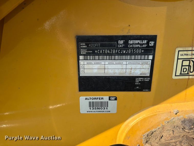 image for item OE9617 2013 Caterpillar 420F IT backhoe