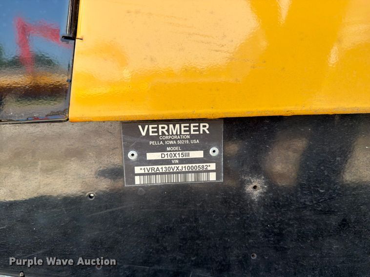 image for item OE9620 2018 Vermeer D10x15 Navigatior S3 directional boring unit