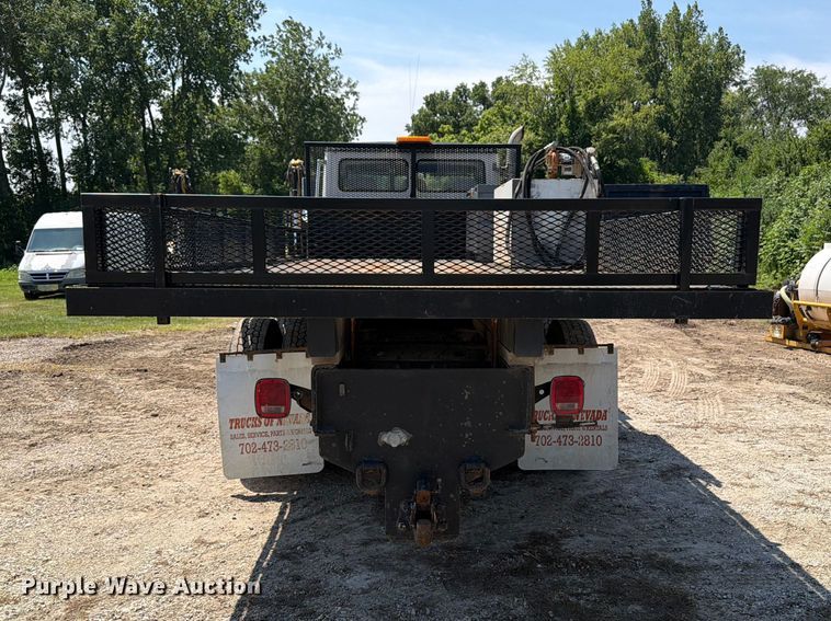 image for item OE9635 2003 Freightliner FL80 Crew Cab flatbed truck