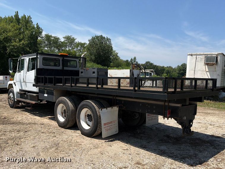 image for item OE9635 2003 Freightliner FL80 Crew Cab flatbed truck
