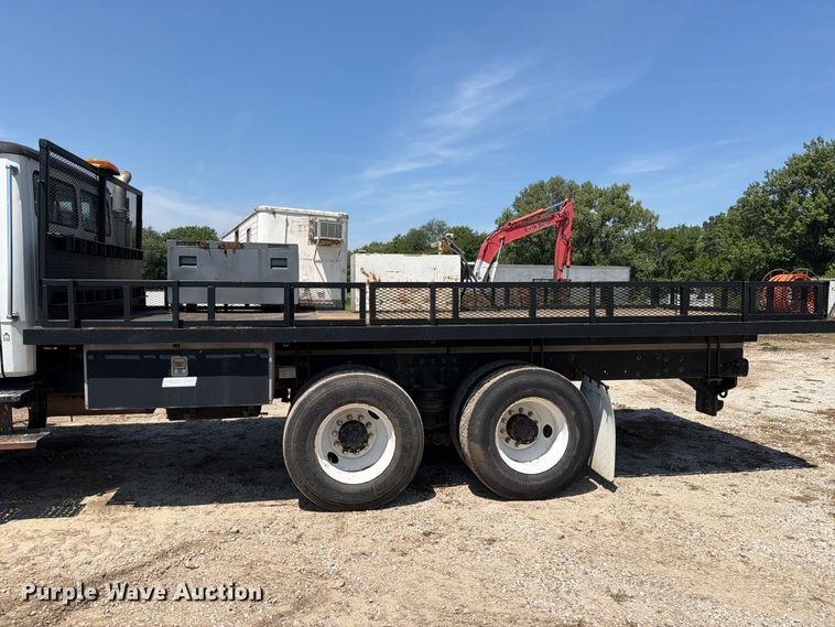 image for item OE9635 2003 Freightliner FL80 Crew Cab flatbed truck