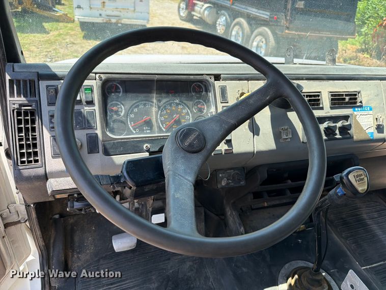 image for item OE9635 2003 Freightliner FL80 Crew Cab flatbed truck