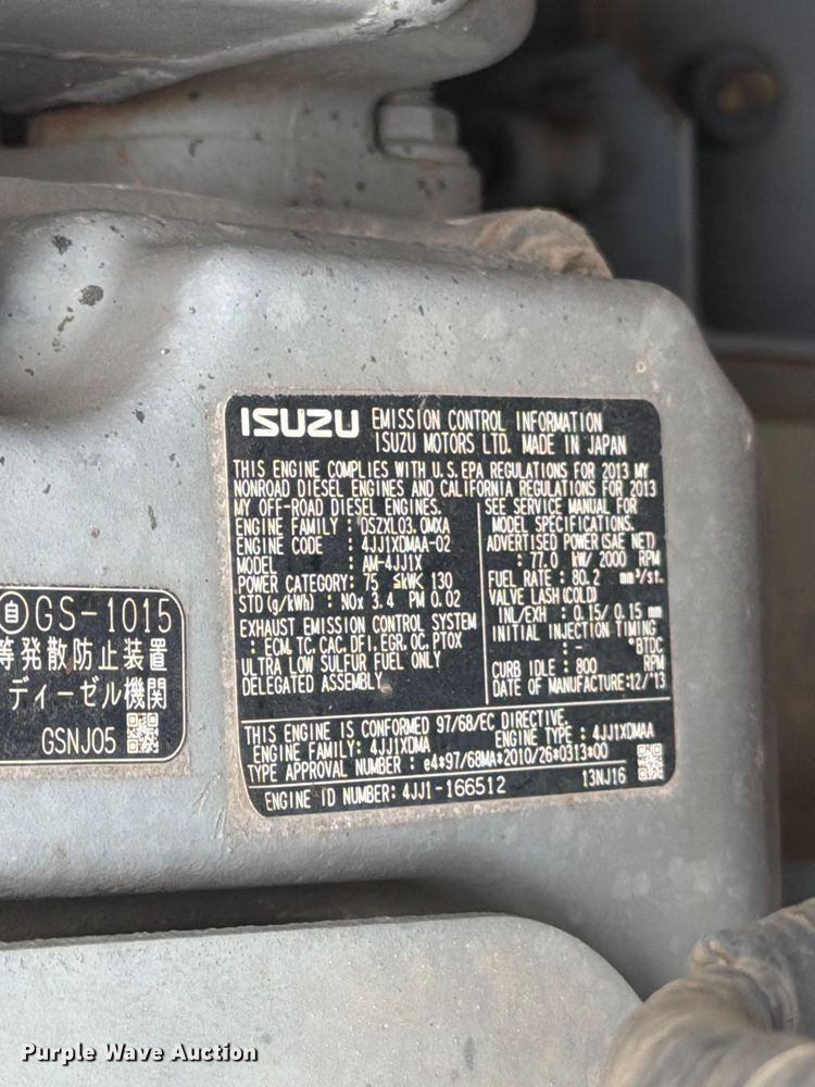 image for item OE9655 2014 John Deere 135G excavator