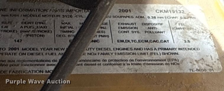 image for item YA1910 2001 Ford F750 Super Duty pressure digger truck