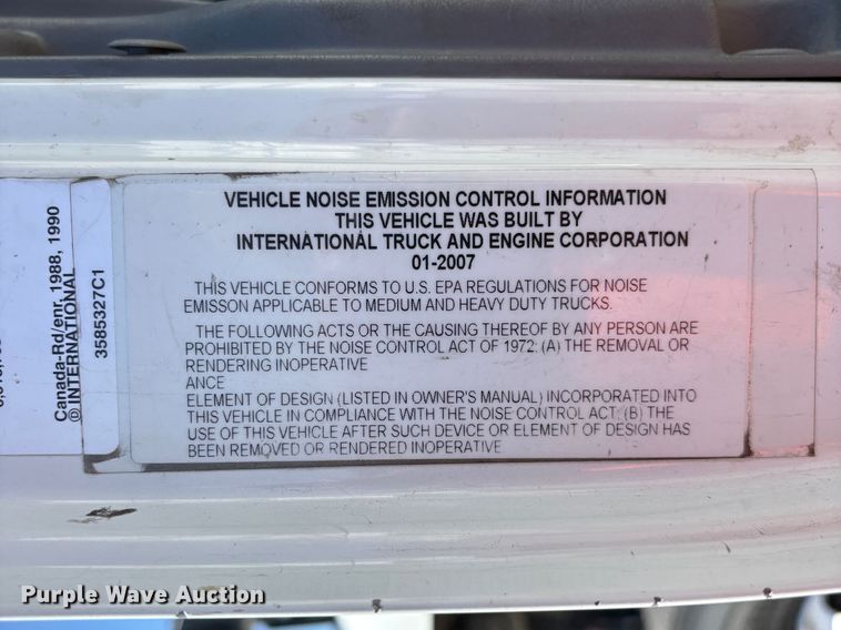 image for item YA2890 2007 International 7600 dump truck