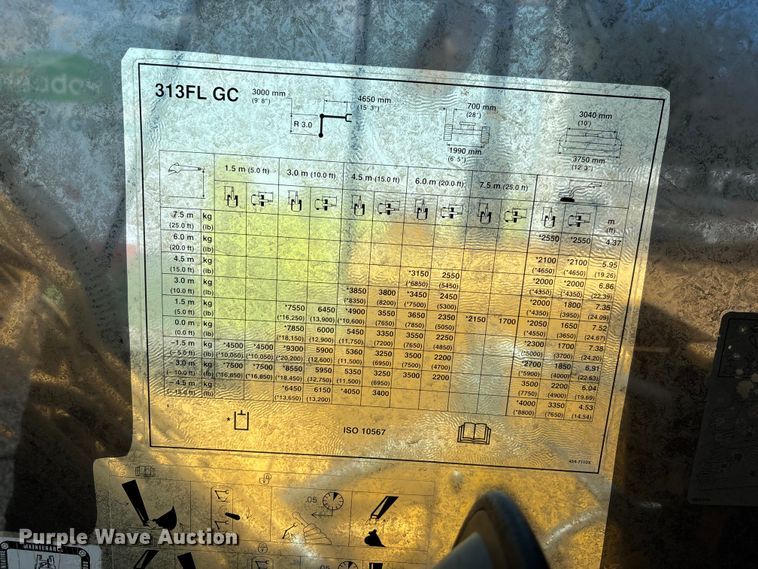 image for item YA3314 2018 Caterpillar 313F L GC excavator