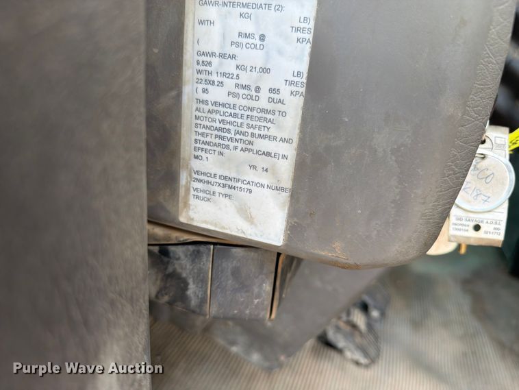 image for item YA3823 2015 Kenworth T370 utility / service truck