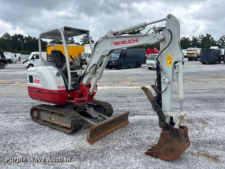 image for item YA3967 2023 Takeuchi TB230 mini excavator