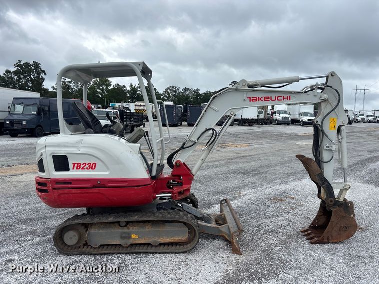 image for item YA3967 2023 Takeuchi TB230 mini excavator