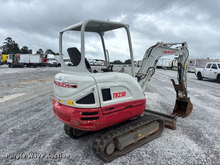 image for item YA3967 2023 Takeuchi TB230 mini excavator