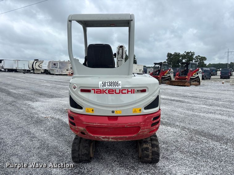 image for item YA3967 2023 Takeuchi TB230 mini excavator