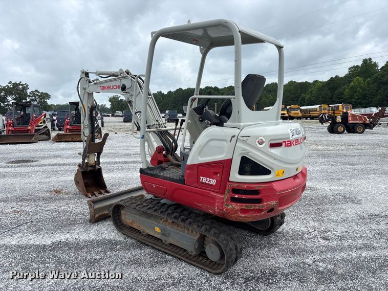 image for item YA3967 2023 Takeuchi TB230 mini excavator