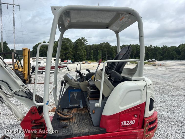 image for item YA3967 2023 Takeuchi TB230 mini excavator