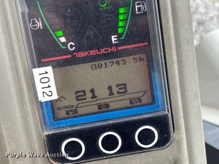 image for item YA3967 2023 Takeuchi TB230 mini excavator