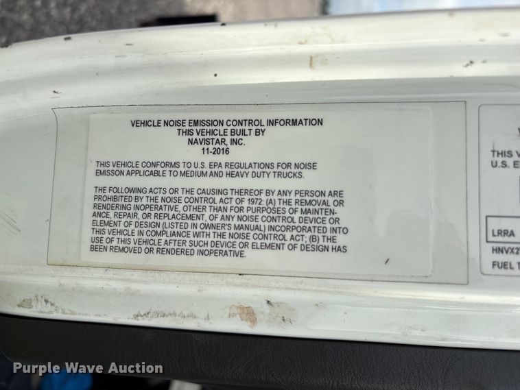 image for item YA4028 2017 International 7600 sewer jetter truck