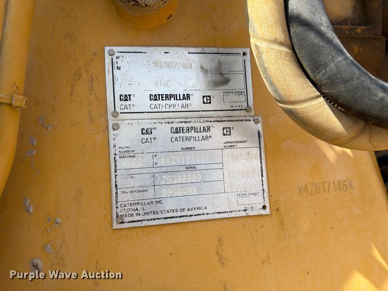 image for item YA4200 1999 Caterpillar 416C backhoe