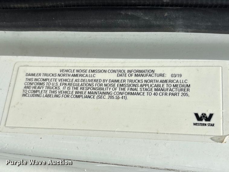 image for item YA4262 2020 Western Star 4700 dump truck
