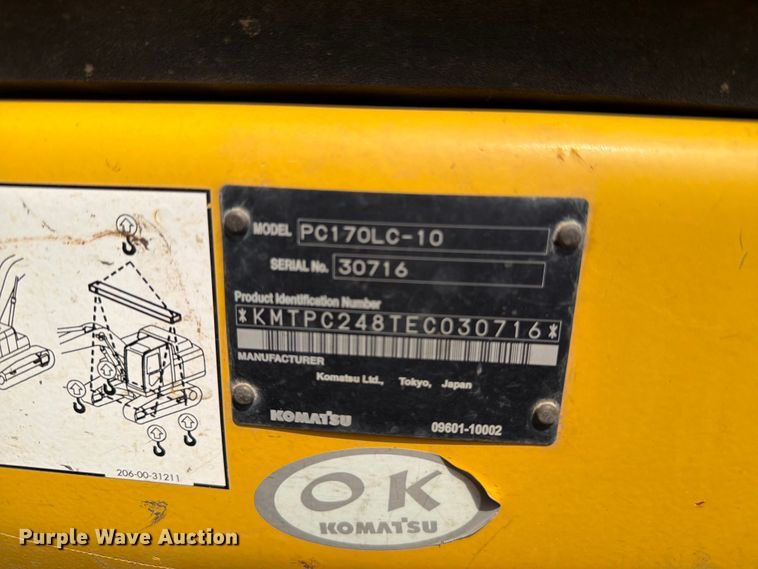 image for item YA4273 2017 Komatsu PC170LC-10 excavator