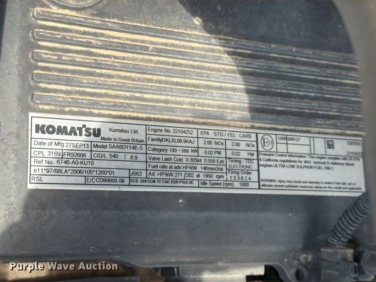 image for item YA4274 2014 Komatsu PC360LC-10 excavator