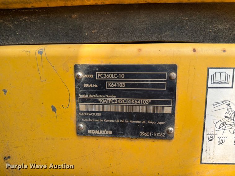 image for item YA4274 2014 Komatsu PC360LC-10 excavator