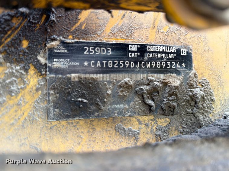 image for item YA4294 2021 Caterpillar 259D3 tracked skid steer loader