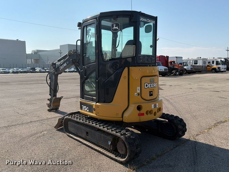 image for item YA4486 2015 John Deere 35G mini excavator