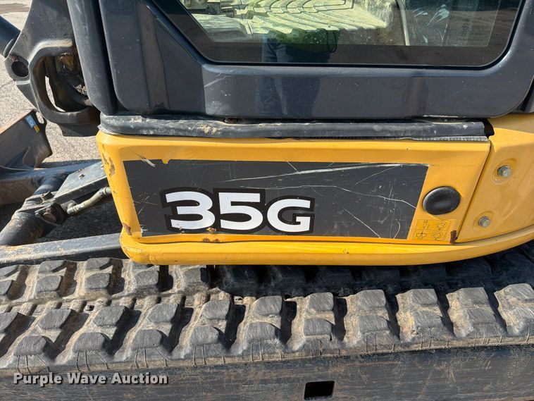 image for item YA4486 2015 John Deere 35G mini excavator
