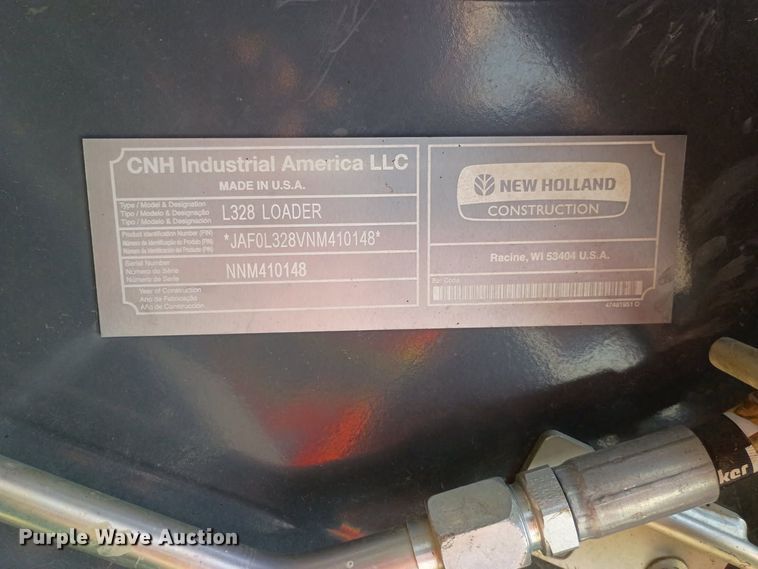 image for item YA4491 2022 New Holland L328 skid steer loader