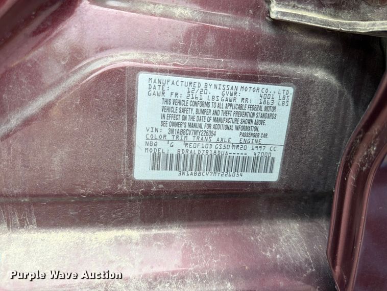 image for item DU8006 2021 Nissan Sentra 