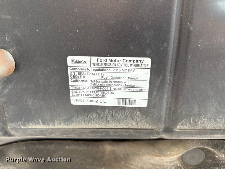 image for item DU8007 2015 Ford F150 Ext. Cab pickup truck