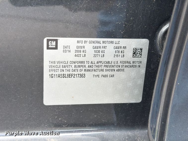 image for item DU8008 2014 Chevrolet Malibu 