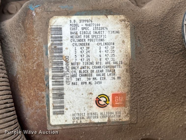image for item DY3124 1986 GMC C7000 dump truck