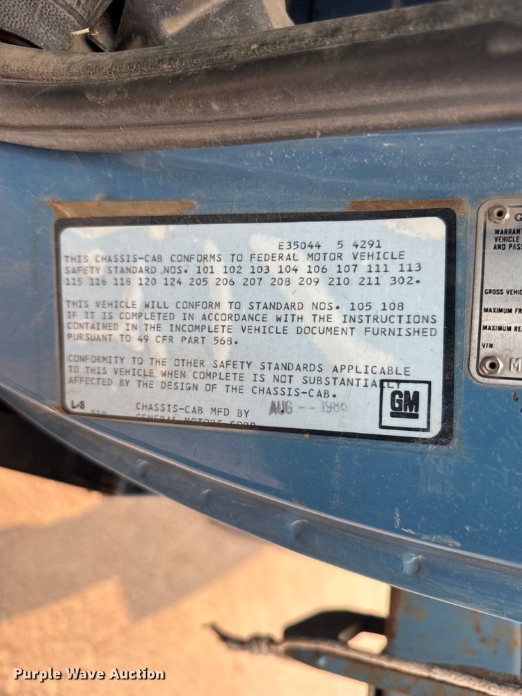 image for item DY3124 1986 GMC C7000 dump truck