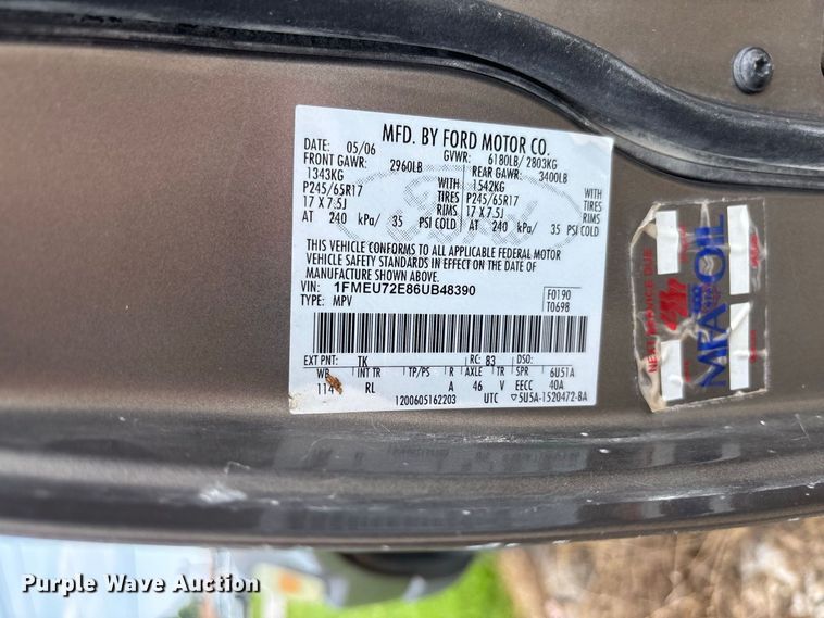 image for item DZ4503 2006 Ford Explorer XLS SUV
