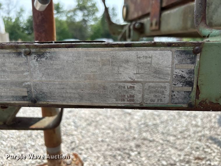 image for item DZ4505 1996 Elliot Machine Works PTO-3007 tool trailer
