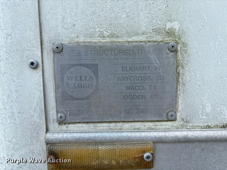 image for item DZ4519 1993 Wells Cargo EW2022 enclosed cargo trailer