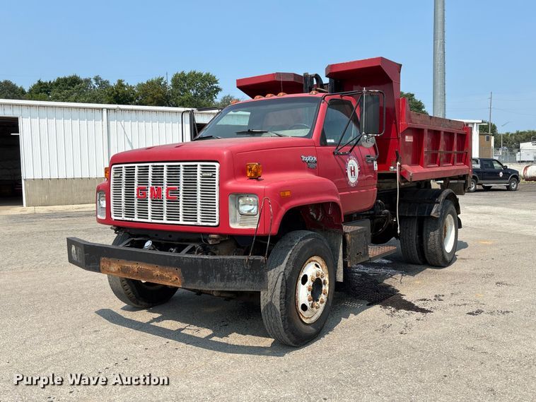 1992 GMC C7 TopKick roll-off container truck