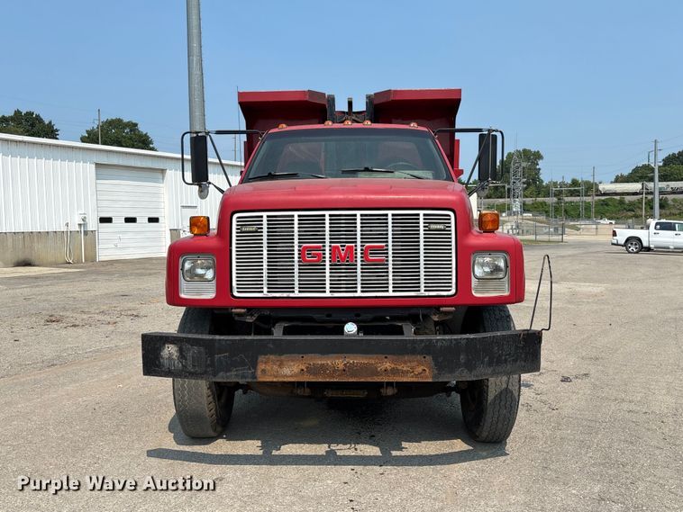 image for item DZ4524 1992 GMC C7 TopKick hook lift truck