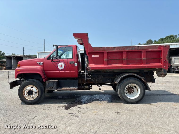image for item DZ4524 1992 GMC C7 TopKick hook lift truck