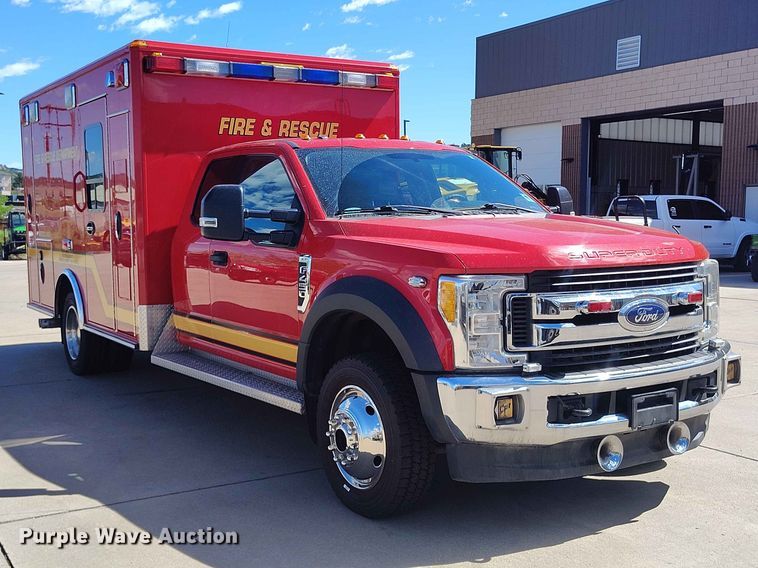 image for item ED0139 2017 Ford F450 Super Duty Ext. Cab ambulance